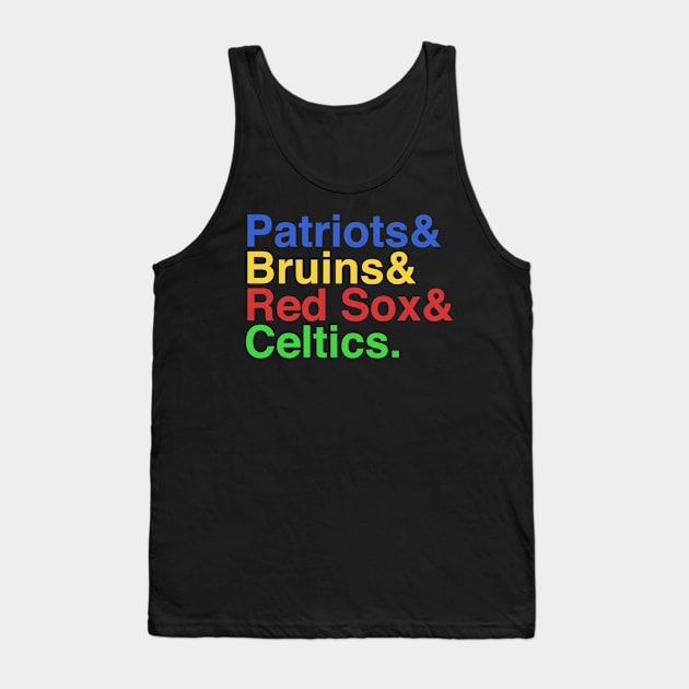 Boston Sports Teams Tank Top by Carl Cordes